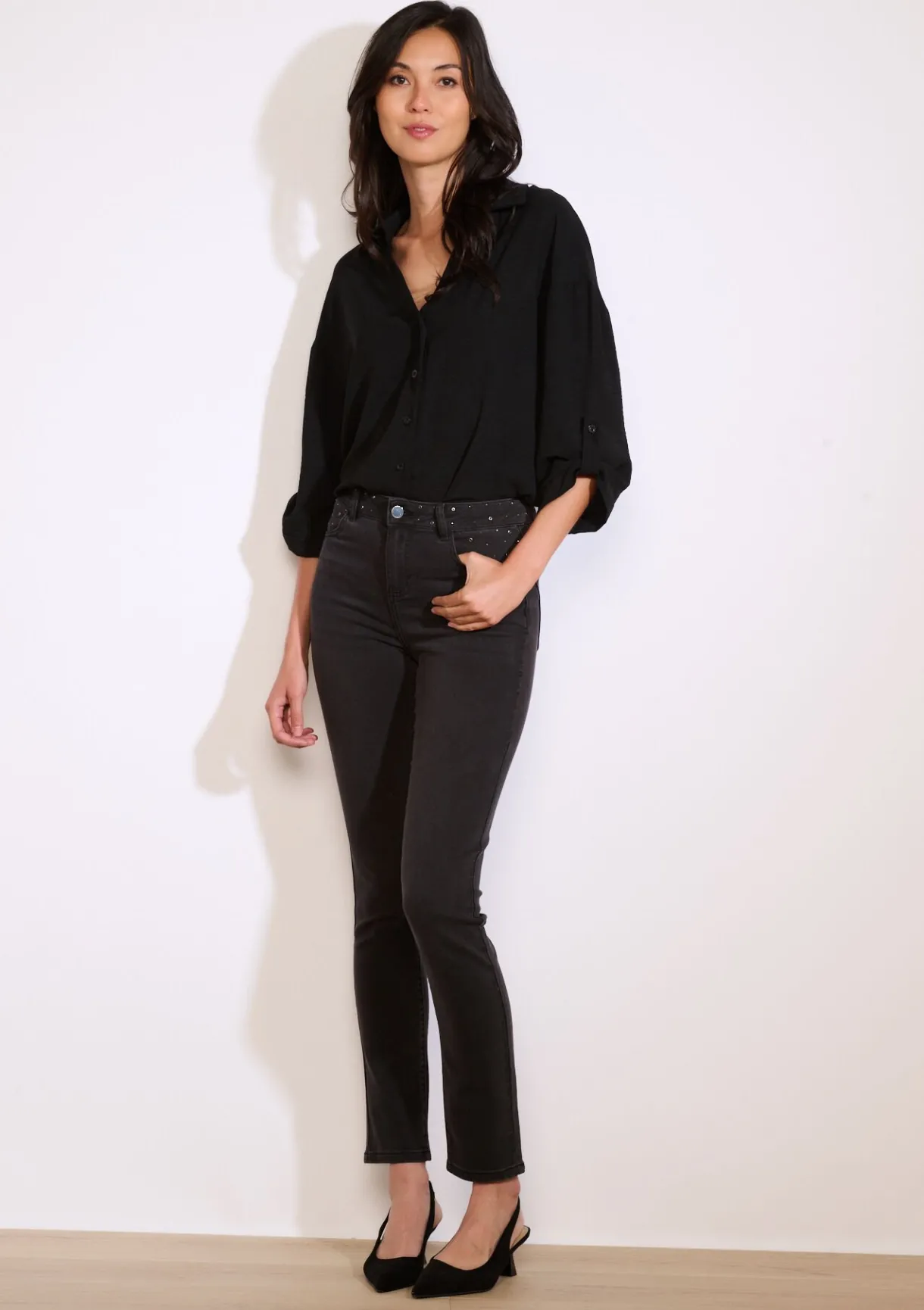 LolaLiza Losvallend overhemd met knopen- Blouses En Hemden