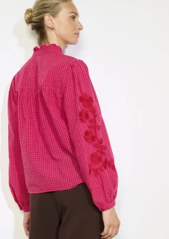 LolaLiza Losvallende geborduurde blouse- Blouses En Hemden