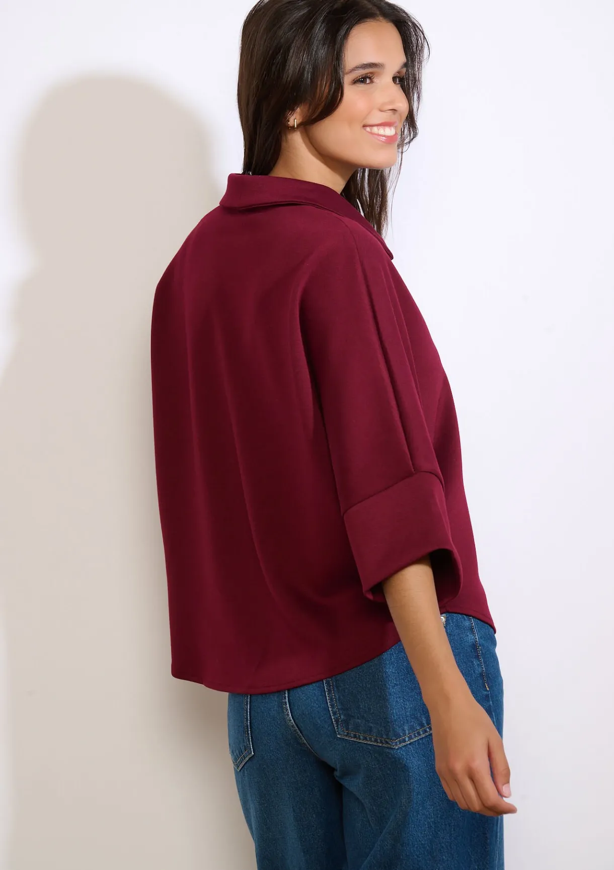 LolaLiza Losvallende polo met knopen- Tops En T-Shirts|Blouses En Hemden