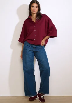 LolaLiza Losvallende polo met knopen- Tops En T-Shirts|Blouses En Hemden