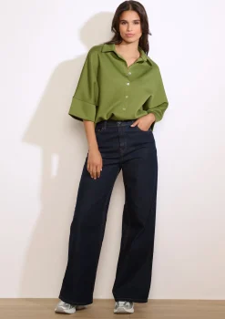 LolaLiza Losvallende polo met knopen- Tops En T-Shirts|Blouses En Hemden