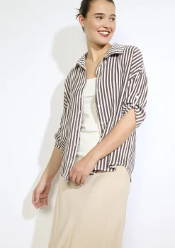 LolaLiza Losvallende streepjesblouse- Blouses En Hemden