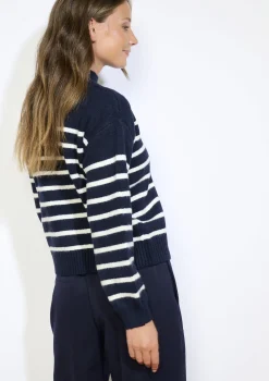 LolaLiza Marine trui met knopen- Truien En Cardigans