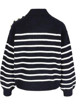 LolaLiza Marine trui met knopen- Truien En Cardigans