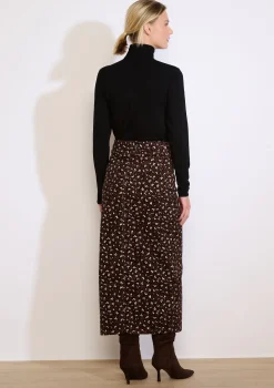 LolaLiza Maxi cordrok met luipaardprint- Rokken