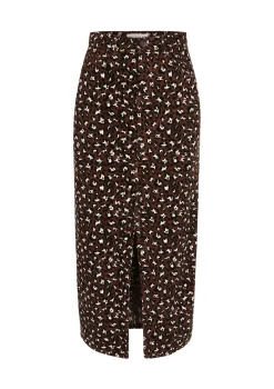 LolaLiza Maxi cordrok met luipaardprint- Rokken