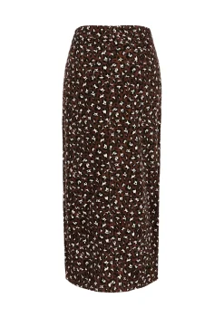 LolaLiza Maxi cordrok met luipaardprint- Rokken