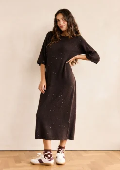 LolaLiza Midi gebreide jurk met pailletten- Jurken