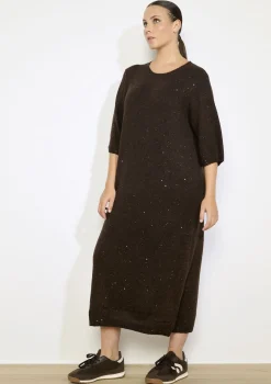 LolaLiza Midi gebreide jurk met pailletten- Jurken