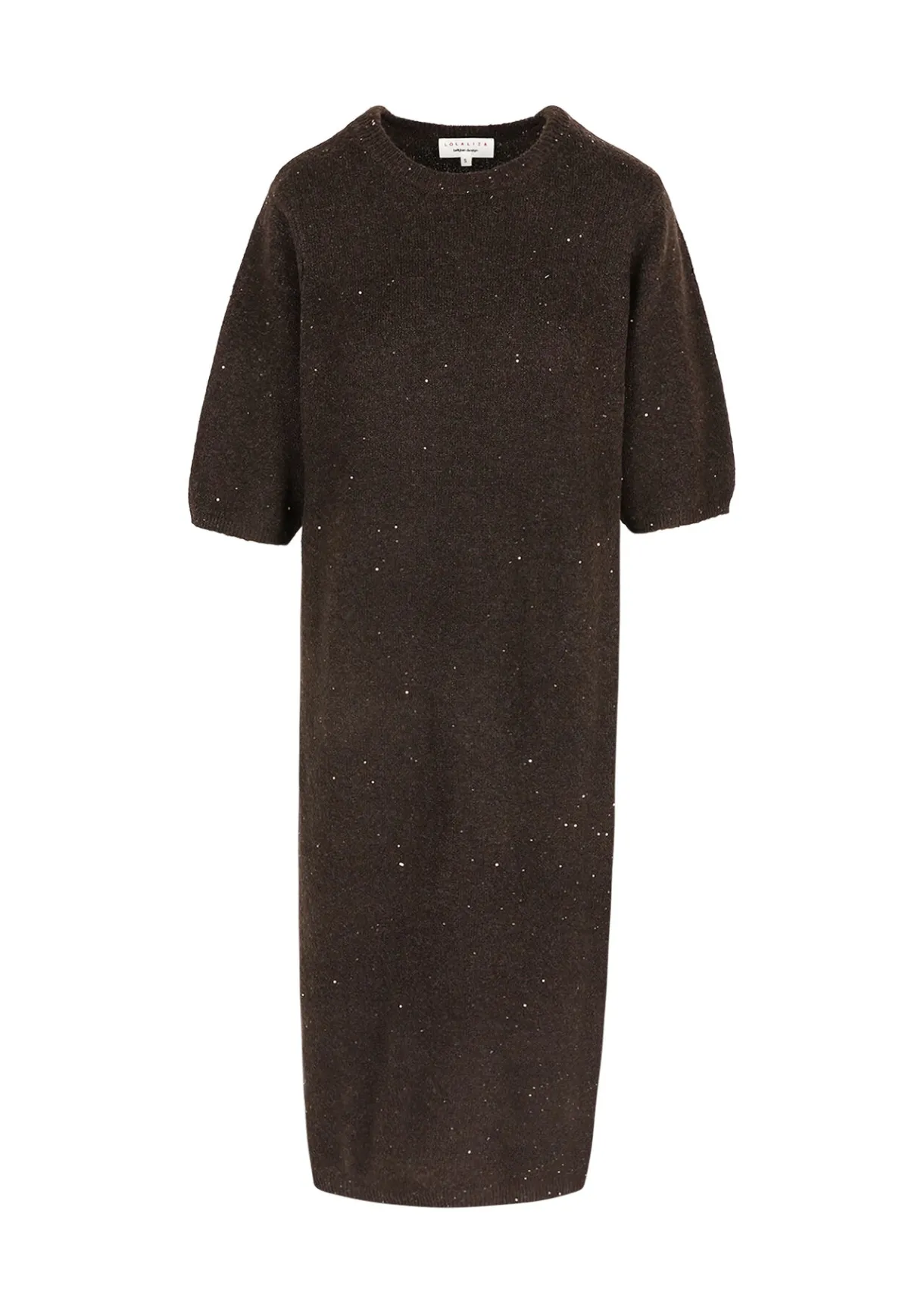 LolaLiza Midi gebreide jurk met pailletten- Jurken