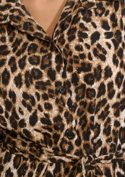 LolaLiza Midi-jurk met strass en print- Jurken