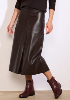 LolaLiza Midi-rok in imitatieleer- Rokken