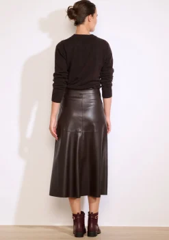 LolaLiza Midi-rok in imitatieleer- Rokken