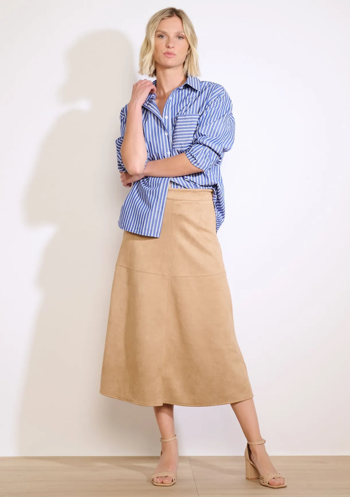 LolaLiza Midi-rok met suèdelook- Rokken