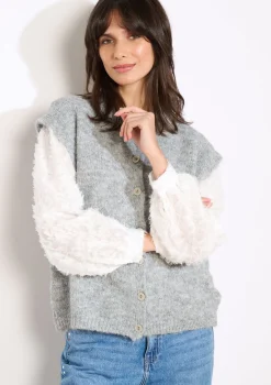 LolaLiza Mouwloos gebreid gilet- Truien En Cardigans