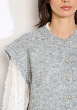 LolaLiza Mouwloos gebreid gilet- Truien En Cardigans