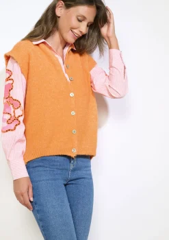 LolaLiza Mouwloos gebreid gilet- Truien En Cardigans