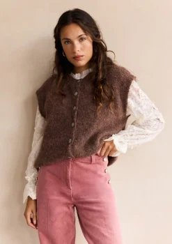 LolaLiza Mouwloos gebreid gilet- Truien En Cardigans