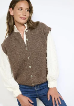 LolaLiza Mouwloos gebreid gilet- Truien En Cardigans