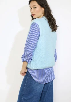 LolaLiza Mouwloos kabelgebreid vest- Truien En Cardigans