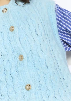 LolaLiza Mouwloos kabelgebreid vest- Truien En Cardigans