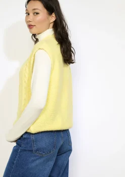 LolaLiza Mouwloos kabelgebreid vest- Truien En Cardigans