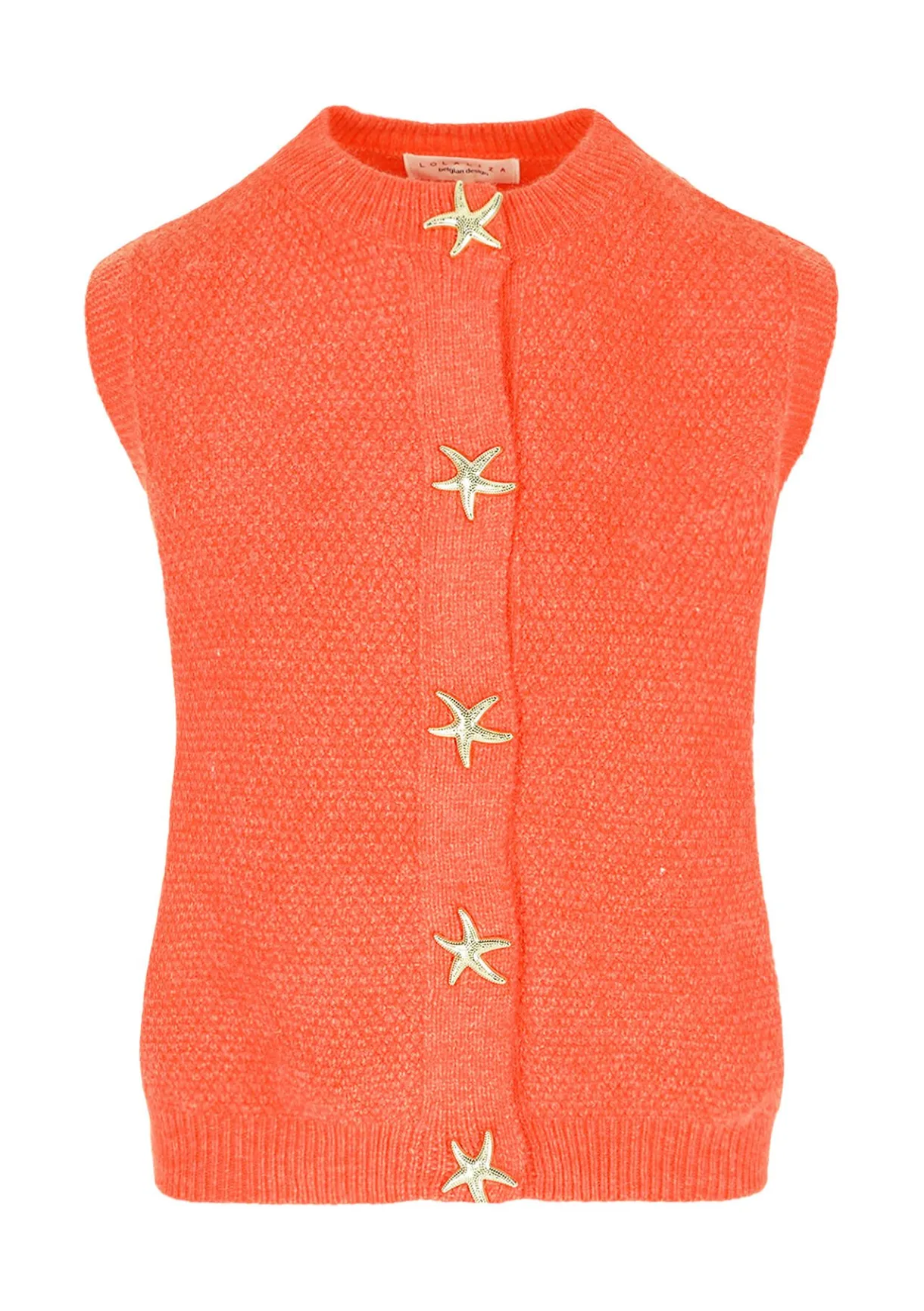 LolaLiza Mouwloos vest met zeesterknopen- Truien En Cardigans