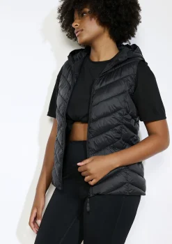 LolaLiza Mouwloze donsjas met capuchon- Loungewear|Mantels En Jassen