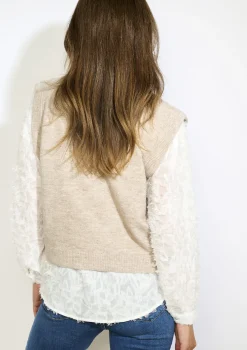 LolaLiza Mouwloze gebreide trui- Truien En Cardigans