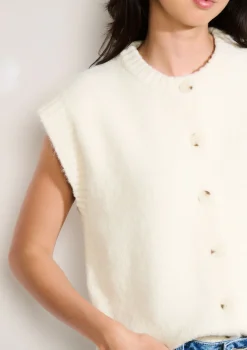 LolaLiza Mouwloze gebreide vest met knopen- Truien En Cardigans