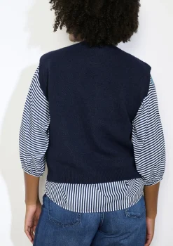 LolaLiza Mouwloze kabelgebreide trui- Truien En Cardigans