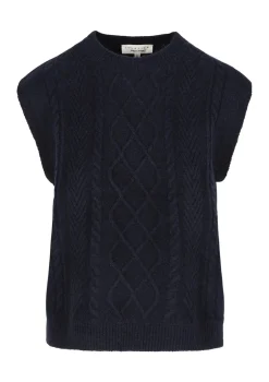 LolaLiza Mouwloze kabelgebreide trui- Truien En Cardigans