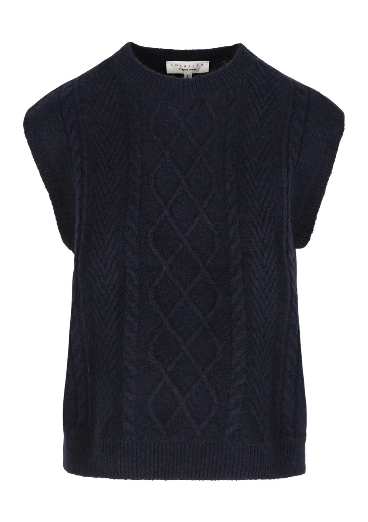 LolaLiza Mouwloze kabelgebreide trui- Truien En Cardigans