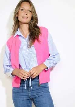 LolaLiza Mouwloze vest met rits- Truien En Cardigans