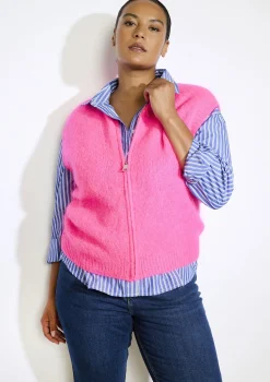 LolaLiza Mouwloze vest met rits- Truien En Cardigans