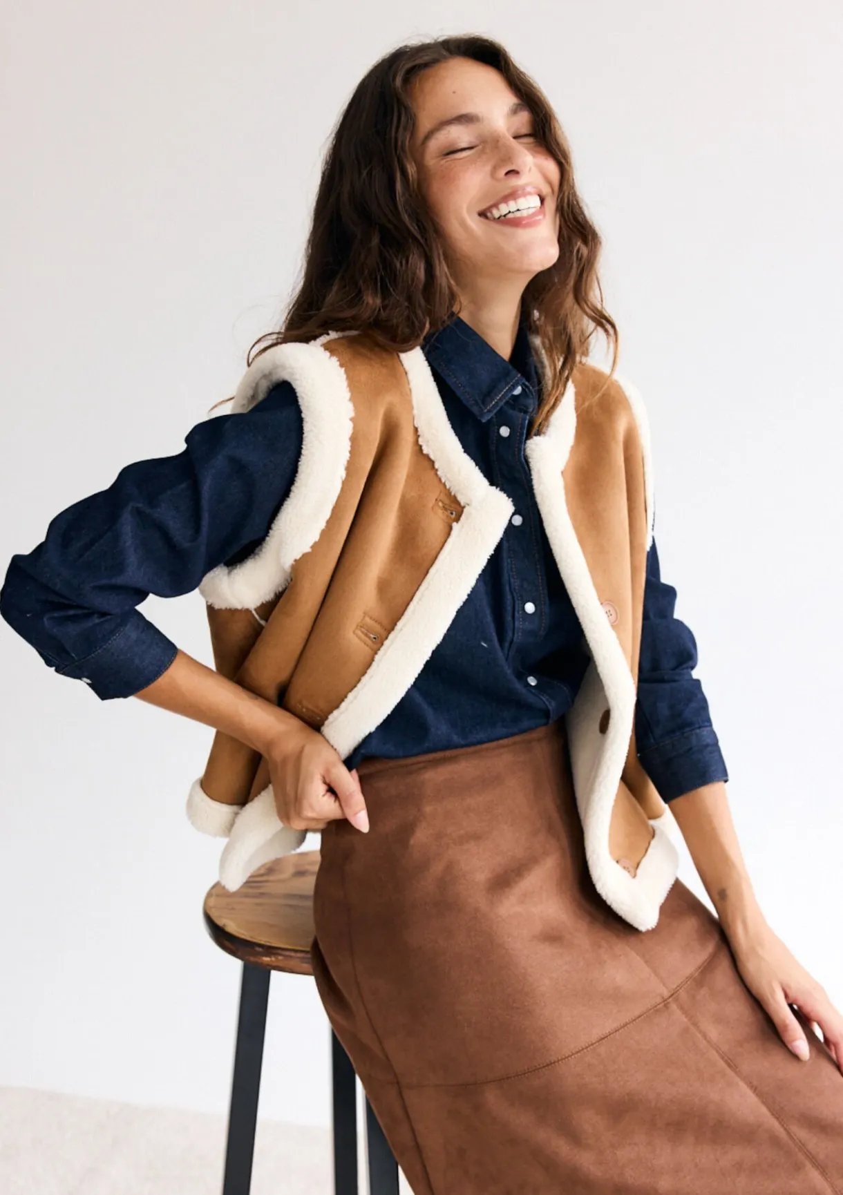 LolaLiza Omkeerbare gevoerde vest- Vesten En Blazers