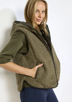 LolaLiza Omkeerbare sherpa-nylon bodywarmer- Loungewear|Mantels En Jassen