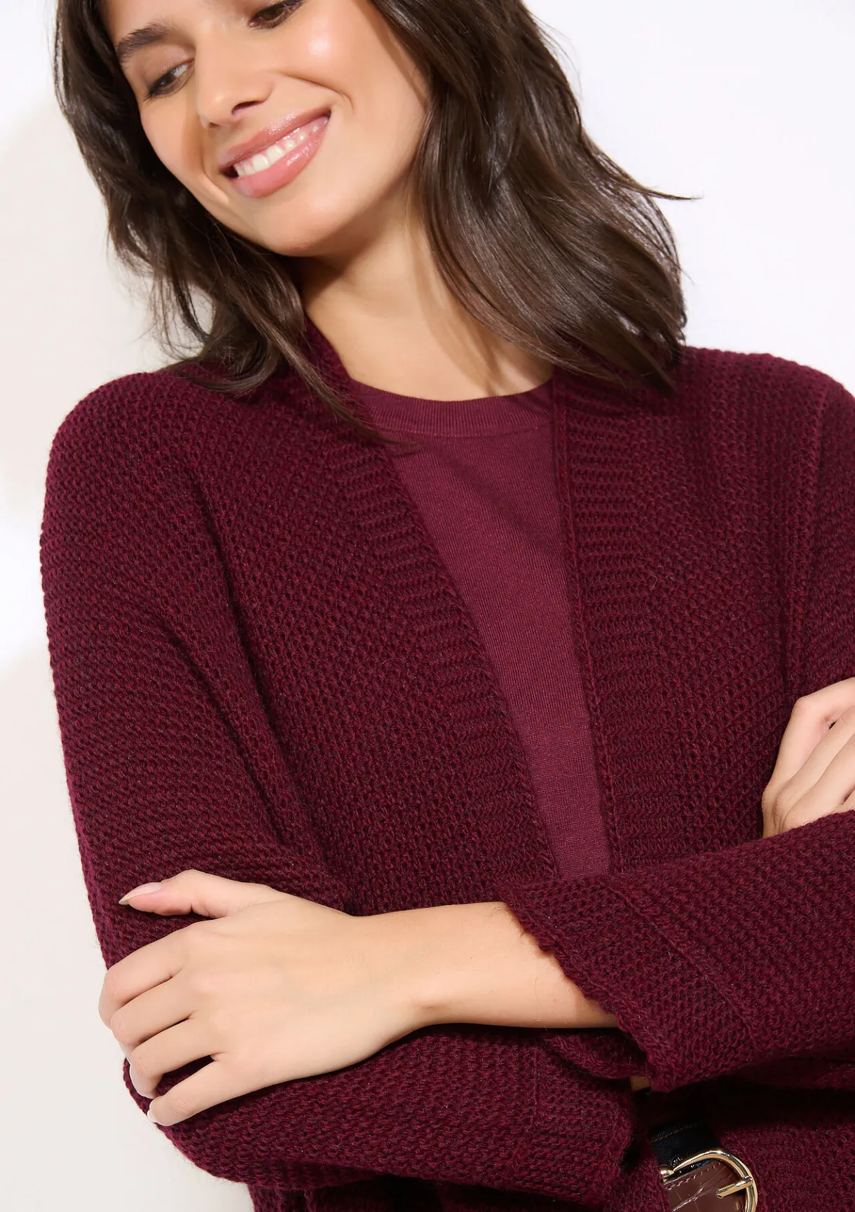 LolaLiza Openvallende gebreide vest- Truien En Cardigans