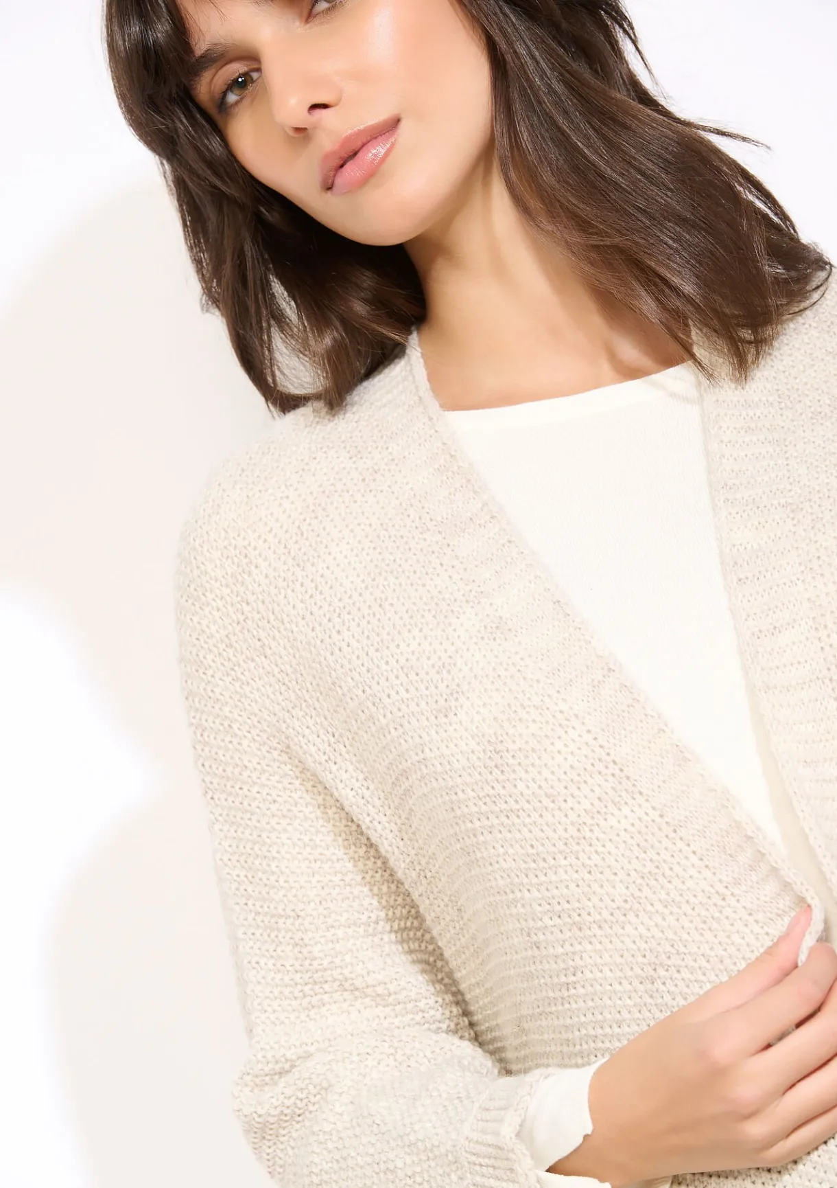 LolaLiza Openvallende gebreide vest- Truien En Cardigans