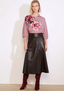 LolaLiza Overhemd met strepen en bloemenprint- Blouses En Hemden