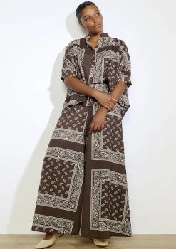 LolaLiza Oversized blouse met bandanaprint- Co-Ord Sets|Blouses En Hemden