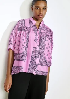 LolaLiza Oversized blouse met bandanaprint- Blouses En Hemden