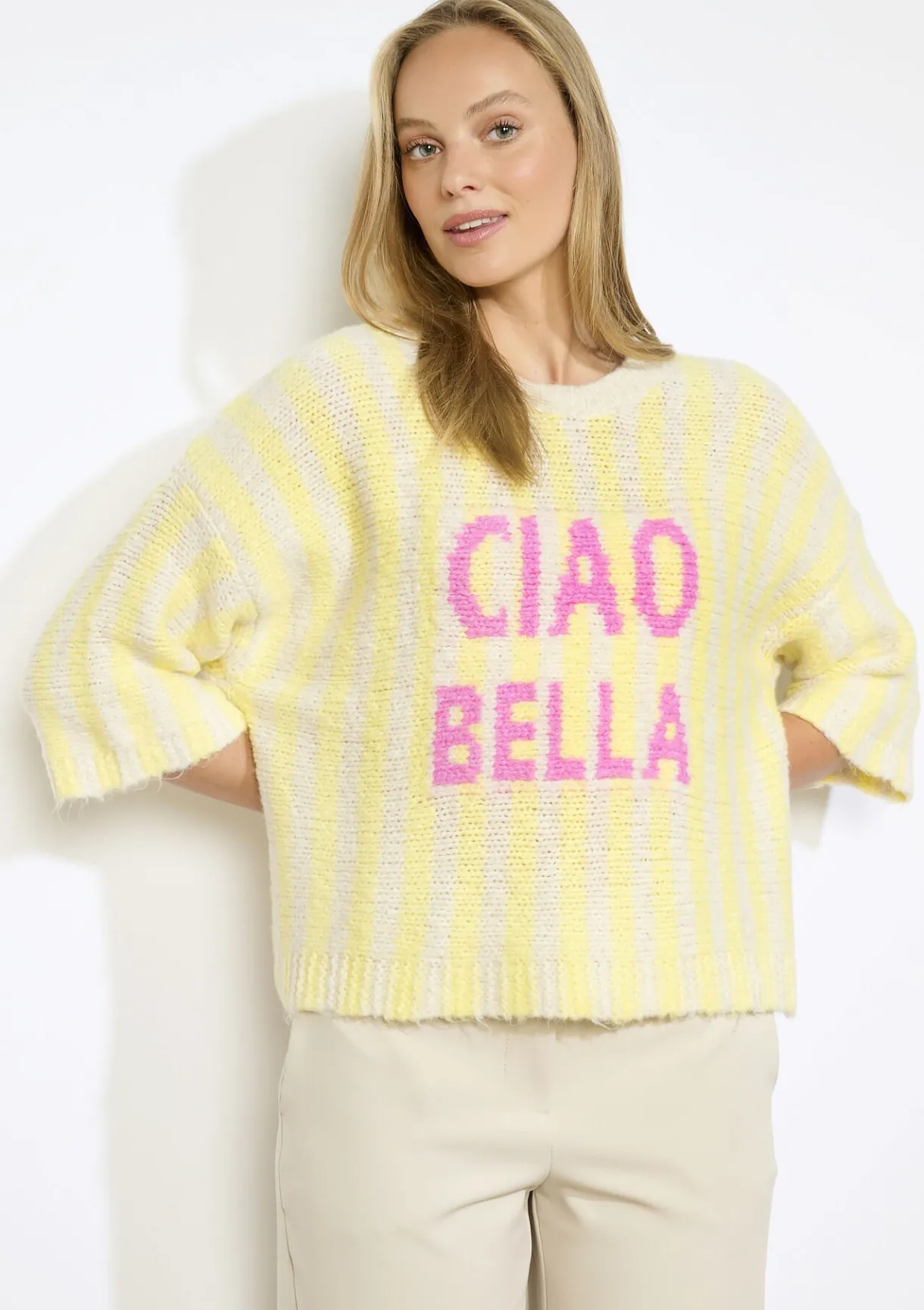 LolaLiza Oversized "Ciao Bella" trui- Truien En Cardigans