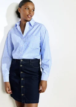 LolaLiza Oversized gestreept hemd- Blouses En Hemden