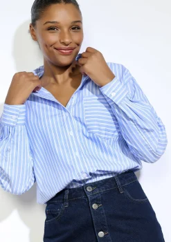 LolaLiza Oversized gestreept hemd- Blouses En Hemden