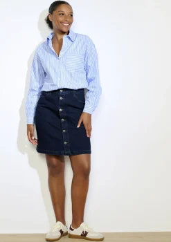 LolaLiza Oversized gestreept hemd- Blouses En Hemden