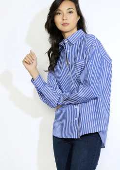 LolaLiza Oversized gestreept hemd- Blouses En Hemden