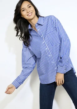 LolaLiza Oversized gestreept hemd- Blouses En Hemden