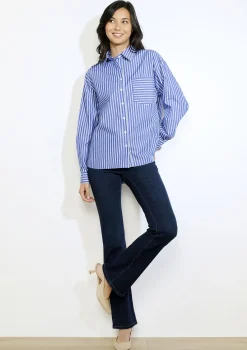 LolaLiza Oversized gestreept hemd- Blouses En Hemden