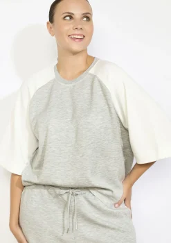 LolaLiza Oversized sweatshirt met contrast- Sweats|Loungewear